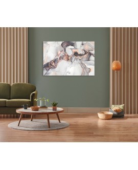 Obraz na płótnie canvas duży biało czarno złoty marmur nowoczesny glamour 120x80 studiograf