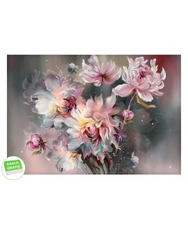 Fototapeta 3D na ścianę  na wymiar flizelinowa abstrakcyjny bukiet kwiatów kwiaty studiograf