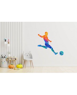 Naklejka na ścianę dla dzieci  naklejki dla chłopca piłka nożna piłkarz piłka studiograf