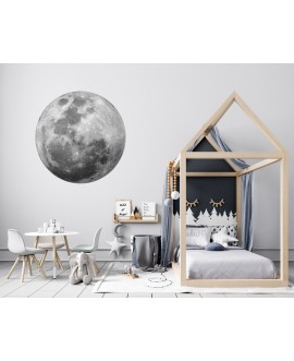 Naklejka na ścianę dla dzieci księżyc w pełni moon kosmos naklejka do salonu pokoju dziecięcego studiograf