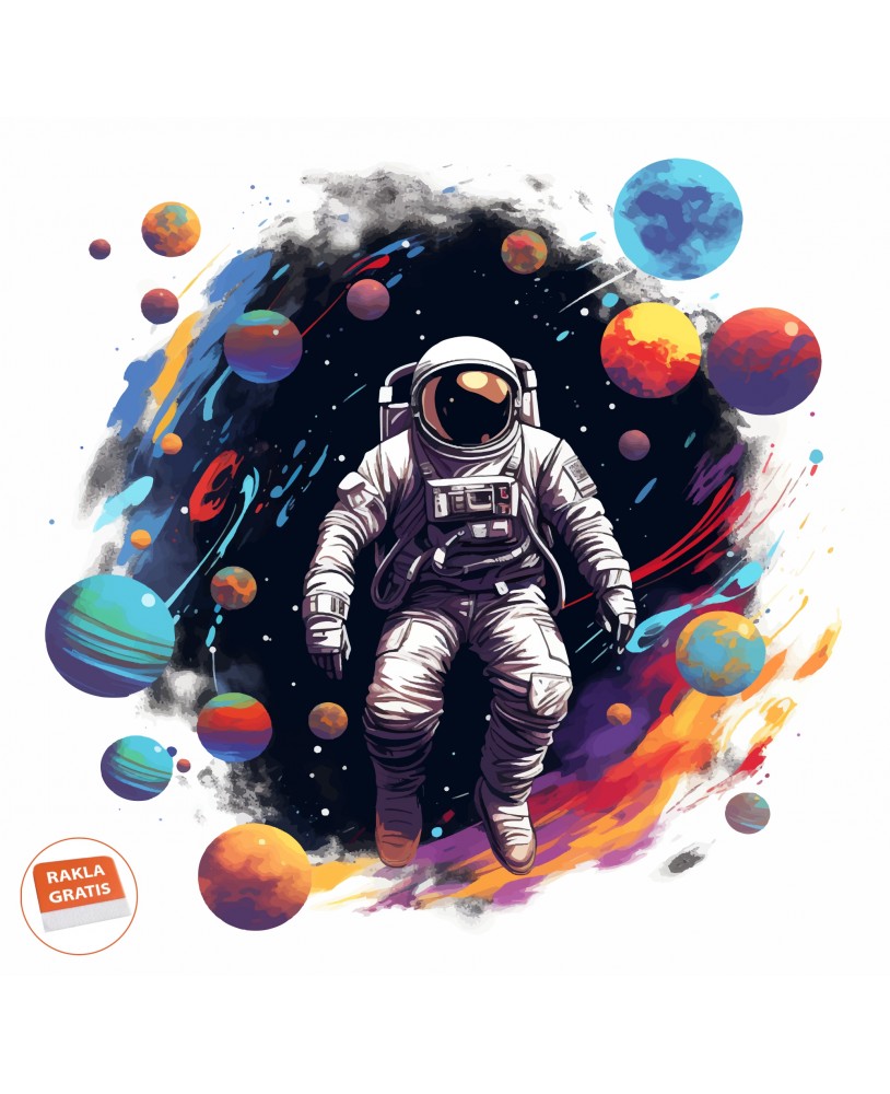 Naklejka na ścianę dla dzieci astronauta kosmos planety naklejki dla chłopców dziewczynek studiograf