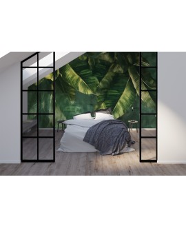 Fototapeta zielone liście przetarcia na wymiar tapeta do salonu sypialni przedpokoju samoprzylepna strukturalna studiograf