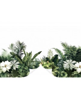 Fototapeta tropikalne zielone liście kwiaty na wymiar tapeta do salonu sypialni samoprzylepna Tapeta Flizelinowa studiograf
