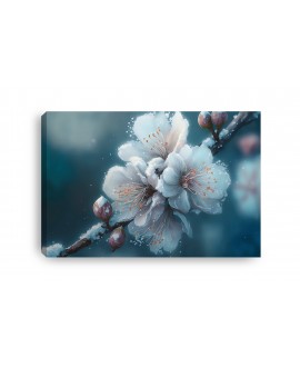 Obraz na płótnie canvas duży 120x80 kwiaty wiśni sakura digital art painting grafika komputerowa studiograf