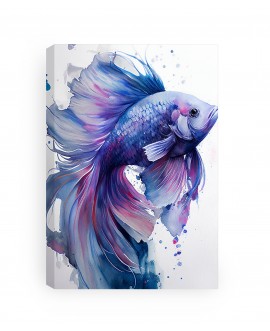 Obraz na płótnie canvas kolorowa malowana ryba abstrakcja 120x80 nowoczesny duży obraz do salonu studiograf