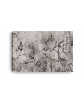 Obraz na płótnie canvas XL popękany beton kwiaty róże nowoczesny minimalistyczny obraz studiograf