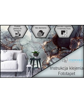Fototapeta 3D na ścianę  na wymiar flizelinowa duże białe kwiaty na błękitnym tle studiograf