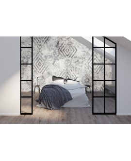 Fototapeta 3D na ścianę na wymiar geometryczne wzory beton przetarcia kwiaty studiograf