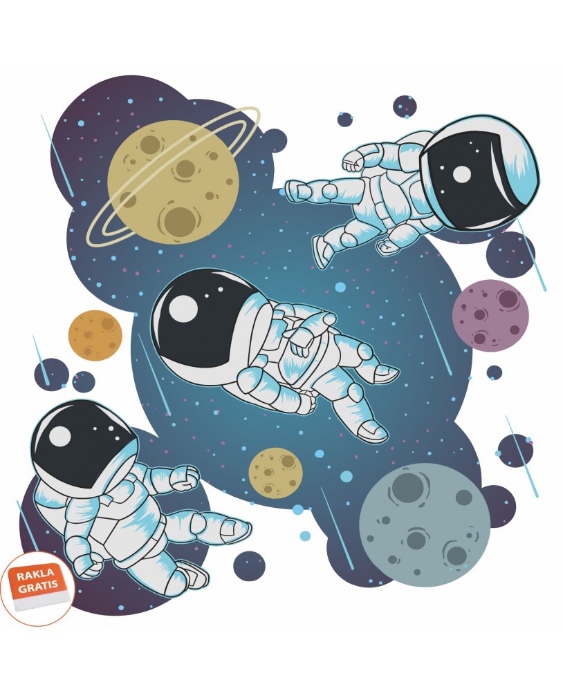 Naklejka na ścianę dla dzieci astronauci planety przestrzeń kosmiczna naklejki dla chłopca dla dziewczynki studiograf
