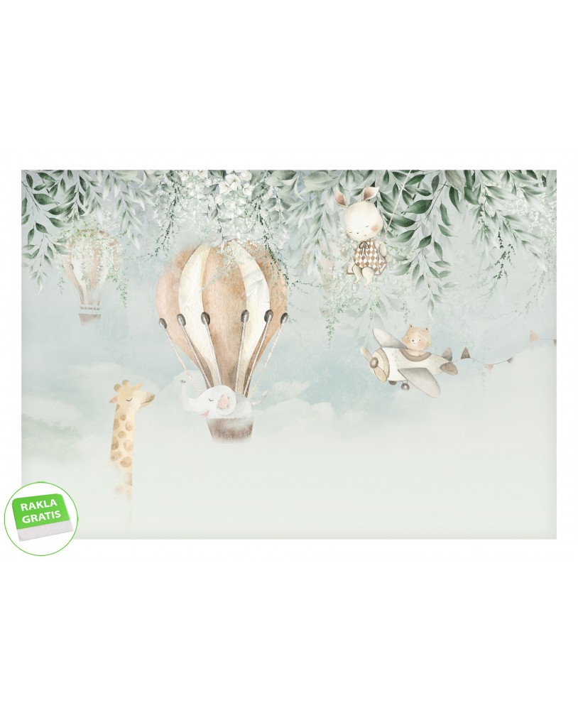 Fototapeta 3D na wymiar flizelinowa dla dzieci dziecięca samoloty zwierzątka balony studiograf Fototapeta 3D na wymiar flizelinowa dla dzieci dziecięca samoloty zwierzątka balony studiograf