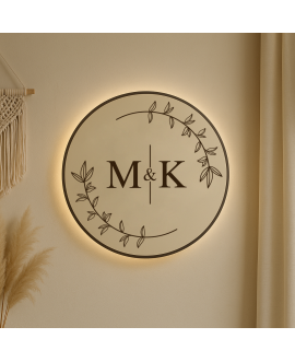 Logo z pleksi 3D szyld tablica podświetlana okrągła litery z pleksi