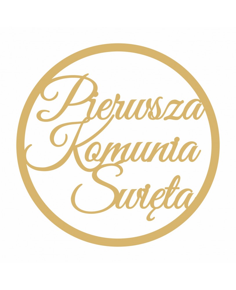Obręcz Pierwsza Komunia Święta koło dekoracja z pleksi Obręcz Pierwsza Komunia Święta koło dekoracja z pleksi