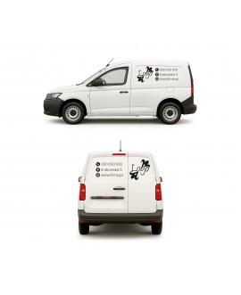 Oklejanie samochodów naklejki reklamowe reklama na samochodzie projekt Projekt oklejenia samochodu dostawczego