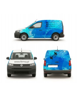 Oklejanie samochodów naklejki reklamowe reklama na samochodzie projekt Projekt oklejenia samochodu dostawczego