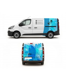 Oklejanie samochodów naklejki reklamowe reklama na samochodzie projekt Projekt oklejenia samochodu dostawczego