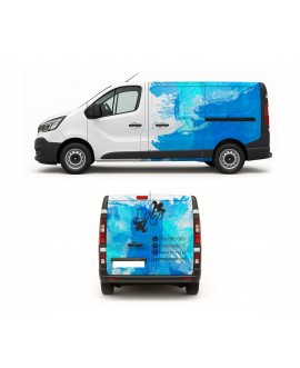 Oklejanie samochodów naklejki reklamowe reklama na samochodzie projekt Projekt oklejenia samochodu dostawczego