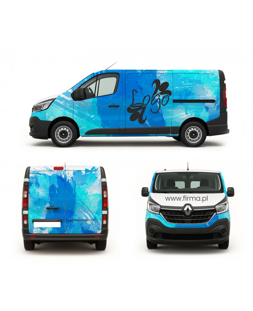 Oklejanie samochodów naklejki reklamowe reklama na samochodzie projekt Projekt oklejenia samochodu dostawczego
