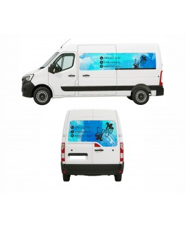 Oklejanie samochodów naklejki reklamowe reklama na samochodzie projekt Projekt oklejenia samochodu dostawczego