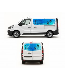 Oklejanie samochodów naklejki reklamowe reklama na samochodzie projekt Projekt oklejenia samochodu dostawczego