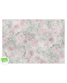 Fototapeta na wymiar kwiaty na betonie róże piwonie