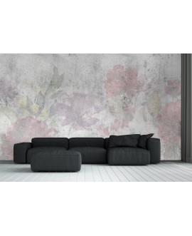 Fototapeta na wymiar pastelowe kwiaty na betonowym tle