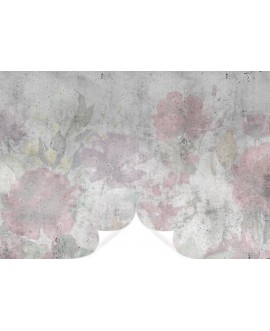 Fototapeta na wymiar pastelowe kwiaty na betonowym tle