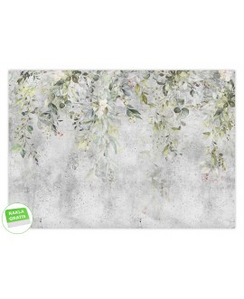 Fototapeta na wymiar liście na betonie