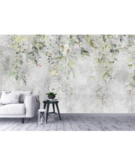 Fototapeta na wymiar liście na betonie