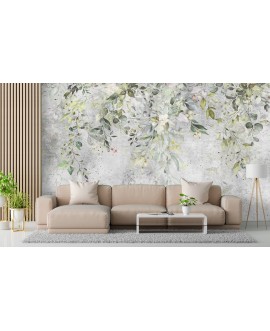 Fototapeta na wymiar liście na betonie