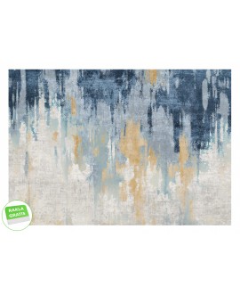 Fototapeta na wymiar z abstrakcyjną fakturą w odcieniach niebieskiego, beżu i złota, nowoczesna dekoracja ściany.