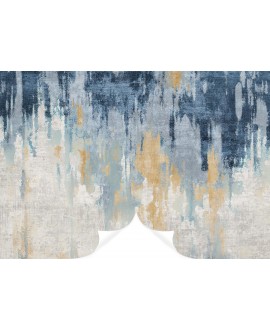 Fototapeta na wymiar z abstrakcyjną fakturą w odcieniach niebieskiego, beżu i złota, nowoczesna dekoracja ściany.