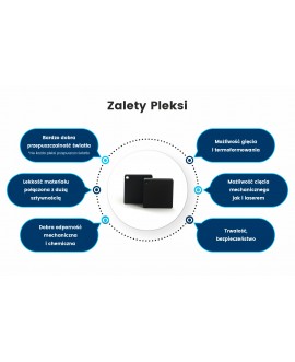 Akryl czarny 10 mm połysk dobrze sprawdza się w zastosowaniach technicznych