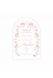 Tablica powitalna na Baby Shower z różowymi kwiatami i personalizacją imienia dziecka Wieliczka