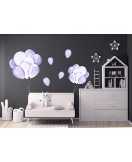 Naklejka na ścianę dla dzieci kolorowe balony studiograf
