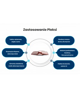 Lustro akrylowe rose gold łatwe do formowania i dalszej obróbki