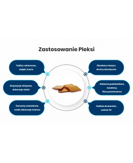 Złote lustro akrylowe 3 mm do dekoracji wnętrz
