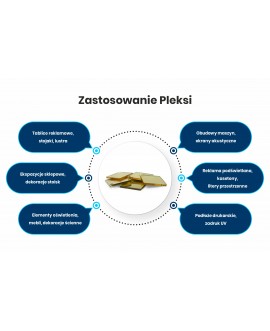 Pleksi lustrzana zimne złoto do elementów reklamowych