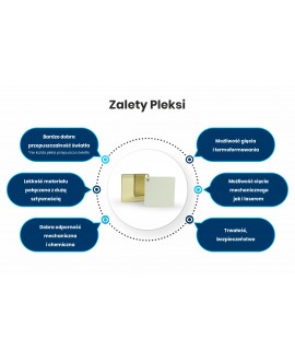Złota pleksi z lustrzaną powierzchnią do cięcia laserowego
