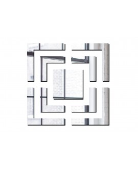 Lustro akrylowe nietłukące srebrne kwadraty prostokąty kształt studiograf