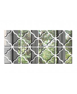 Lustro akrylowe nietłukące srebrne kwadraty mozaika kształt studiograf