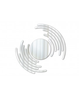 Lustro akrylowe nietłukące srebrne  okrągłe kształt studiograf