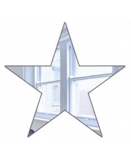 Lustro akrylowe nietłukące srebrne  gwiazdka kształt studiograf