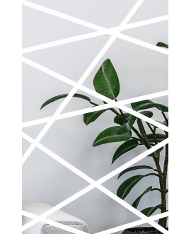 Lustro akrylowe nietłukące srebrne trójkąty nieregularny kształt studiograf