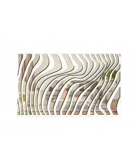 Lustro akrylowe, nietłukące złote prostokątne zebra nieregularny kształt studiograf