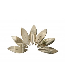 Lustro akrylowe, nietłukące złote liście kształt studiograf