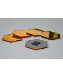Lustro akrylowe, nietłukące złote prostokątne romby mozaika kształt studiograf