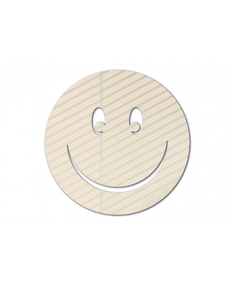 Lustro akrylowe, nietłukące złote okrągłe uśmiech minka kształt studiograf