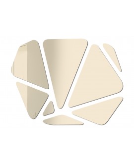 Lustro akrylowe, nietłukące złote trójkąty nieregularny kształt studiograf