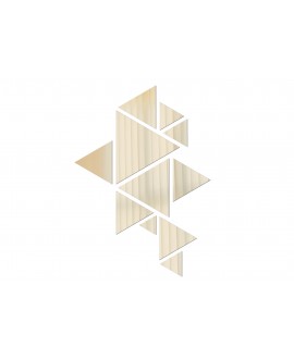 Lustro akrylowe, nietłukące złote trójkąty kształt studiograf