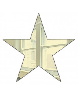 Lustro akrylowe, nietłukące złote gwiazdka kształt studiograf